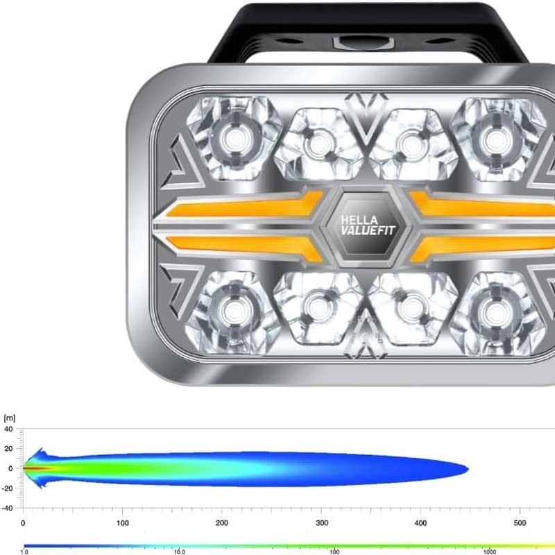 Hella Off-Road Valuefit Blade Led Uzun Far Krom 36W 9'' Beyaz-Amber Isik 1FJ357199-091