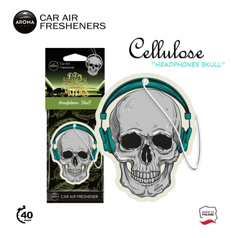 Aroma Cellulose Asma Koku - Headphones Skull