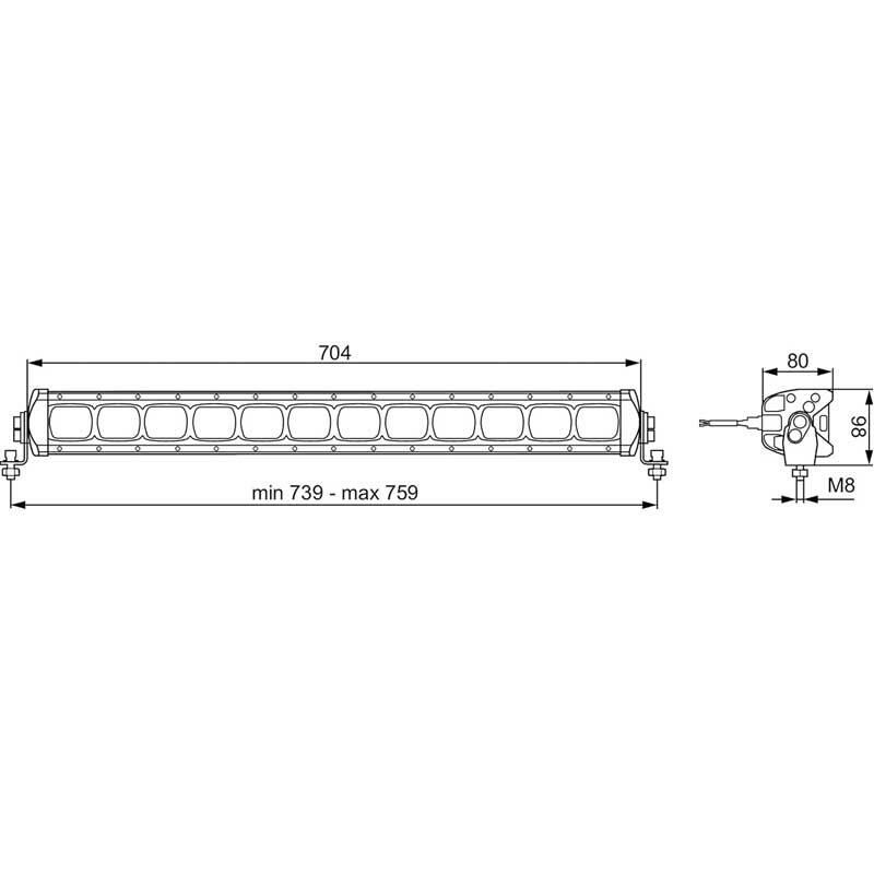 Hella Off-Road Alüminyum Gövde Led Lamba 12V-24V Lightbar LBX-720 360003-002