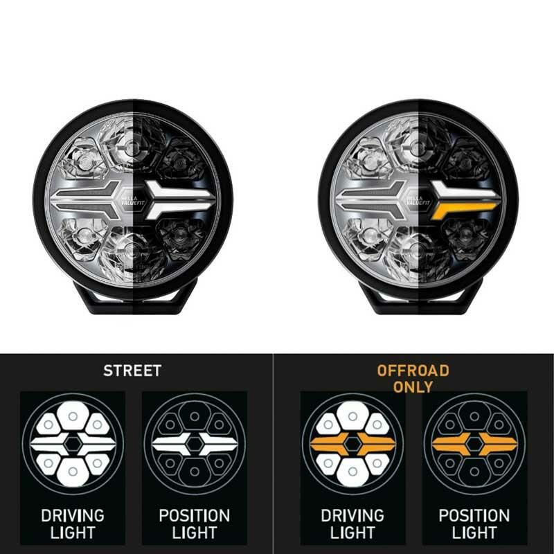 Hella Off-Road Valuefit Blade Led Uzun Far Siyah 18W 9'' Beyaz-Amber Isik 1FJ357199-071
