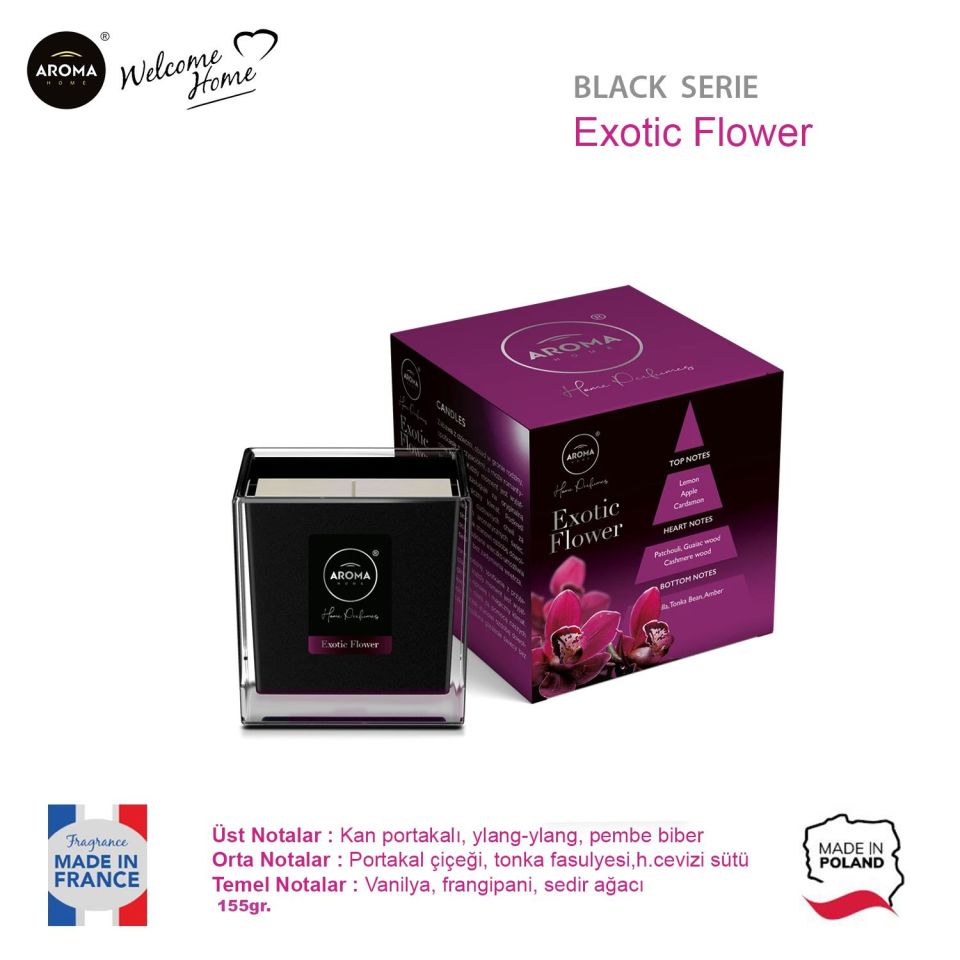 Aroma Home Black Series Kokulu Mum Exotic Flower  155gr.