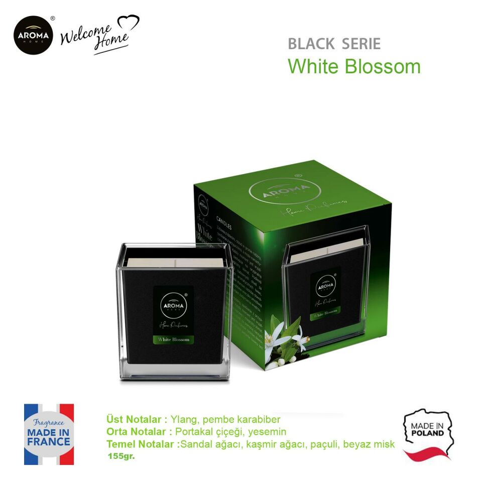 Aroma Home Black Series Kokulu Mum White Blossom  155gr.