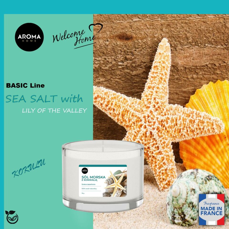 Aroma Basic Line Kokulu Mum Sea salt with lily of the valley 115gr.