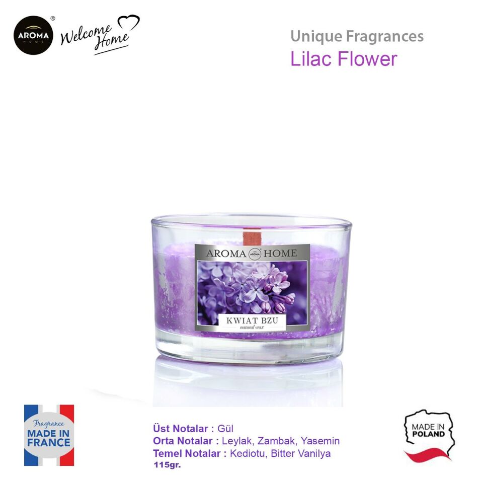 Aroma Unique Fragrances Kokulu Mum Lilac Flower  115gr.