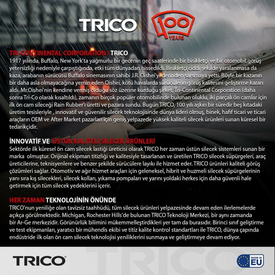 Trico EXACTFIT Arka Tek Silecek 230mm EX230