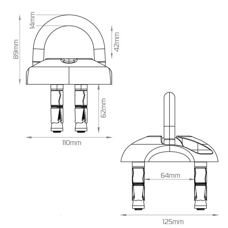 Oxford Motosiklet AnchorFlat Ground Wall Anchor Kit Zemin ve Duvar Sabitleyici LK407