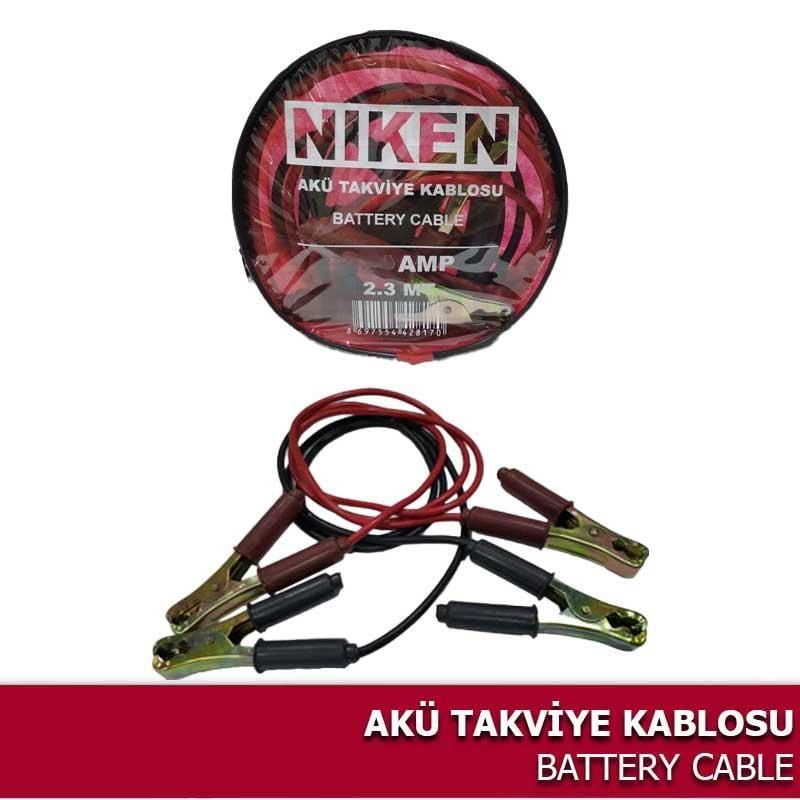 Niken Akü Takviye Kablosu Seti 800 Amp 2,3Mt 046 002 03 01