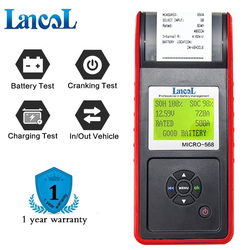 Lancol Oto Akü Test Cihazi Micro-568 CCA100-2000,30-200Ah