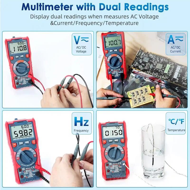 Astroai Dijital Multimetre TRMS 6000 Counts Test Cihazi M6KOR