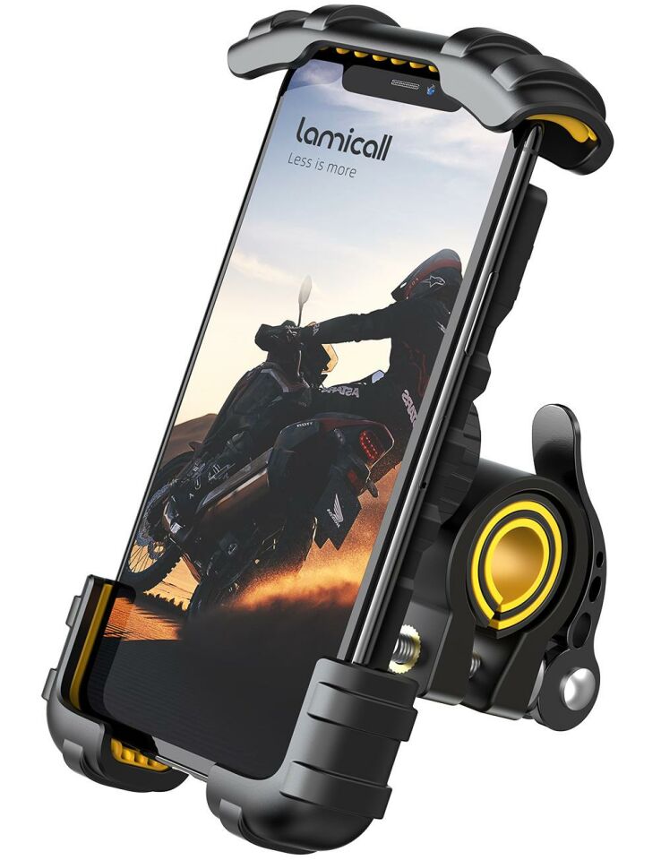 Lamicall Motosiklet ve Bisiklet Telefon Tutucu 360 Derece Döndürülebilir BM02YELLOW