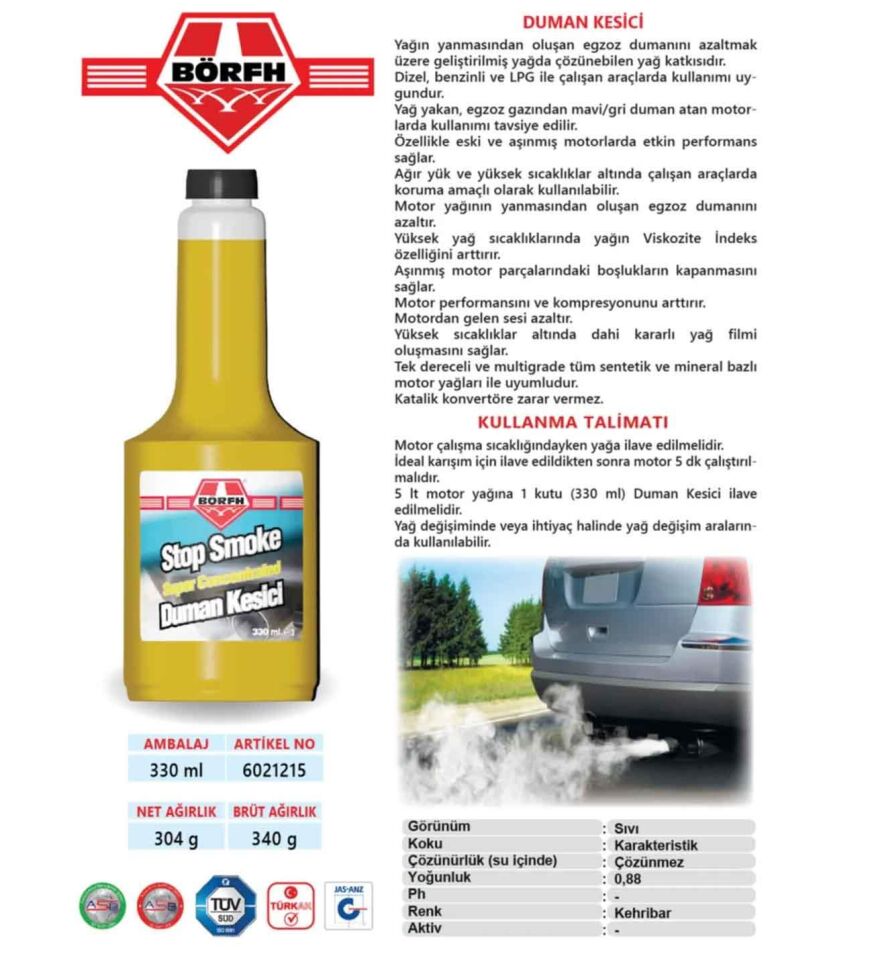 Börf Egzoz Duman Kesici 330 Ml - 6021215