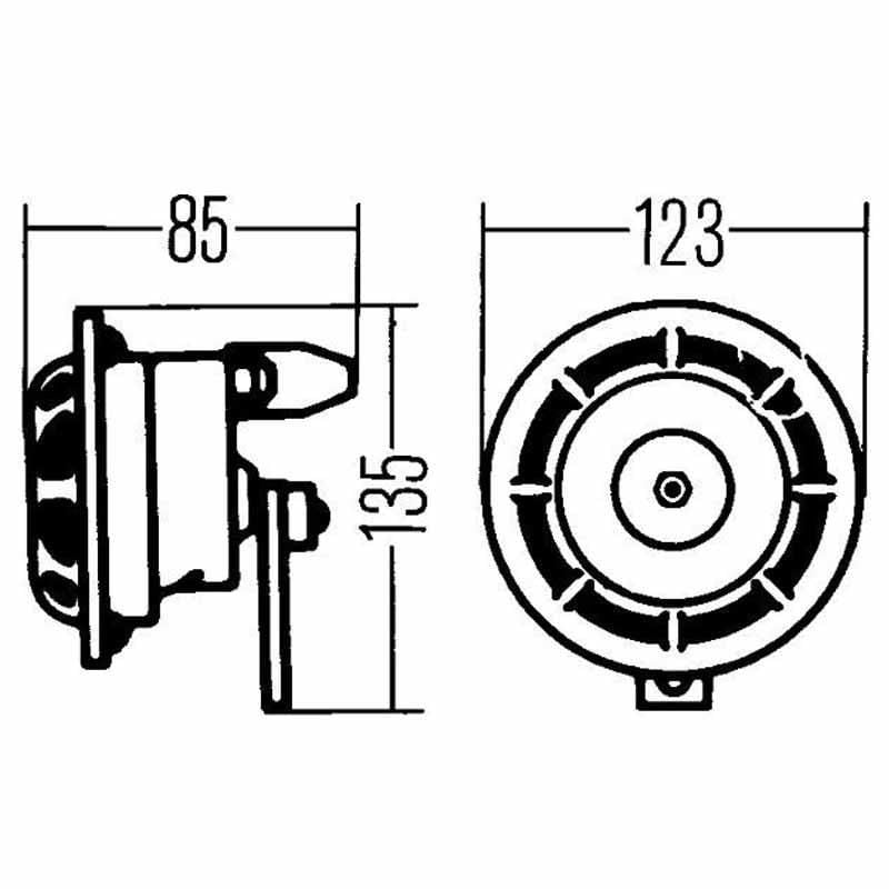 Hella Yüksek Ton Korna 12V 375-500HZ 118 DBA 3AG003399-081