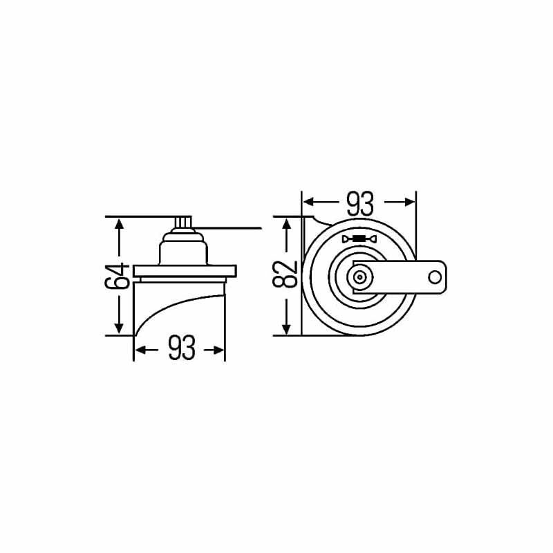 Hella Düsük/Yüksek Ton Korna 12V 400-500HZ 110 DBA 3FH007728-831