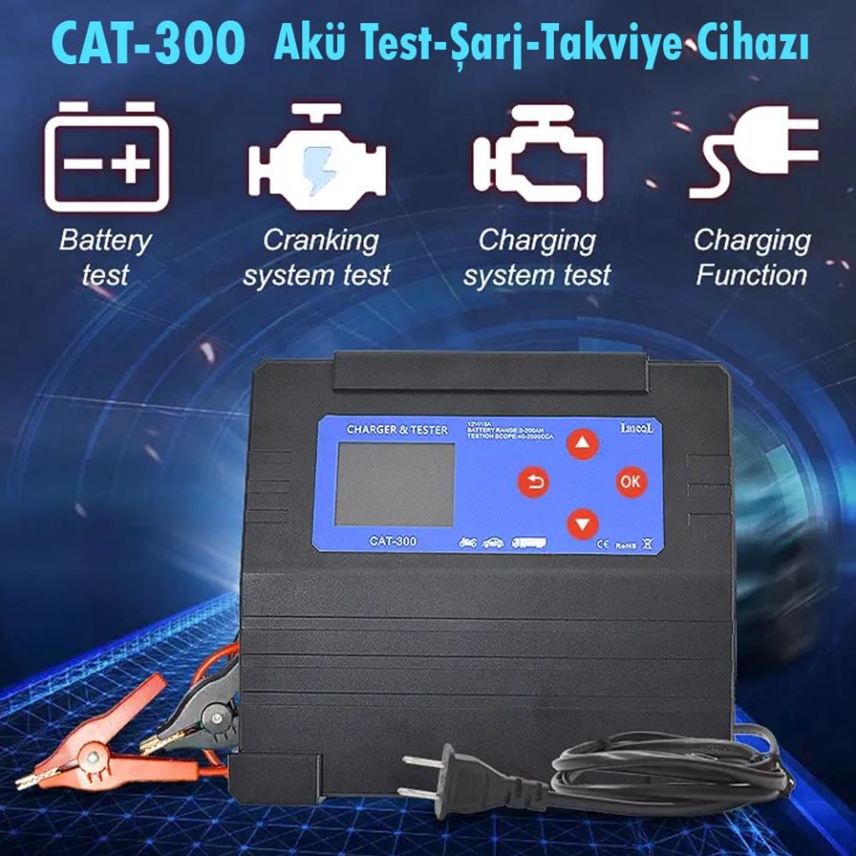 Lancol Akü Test ve Sarj Cihazi 12V/15A CAT-300