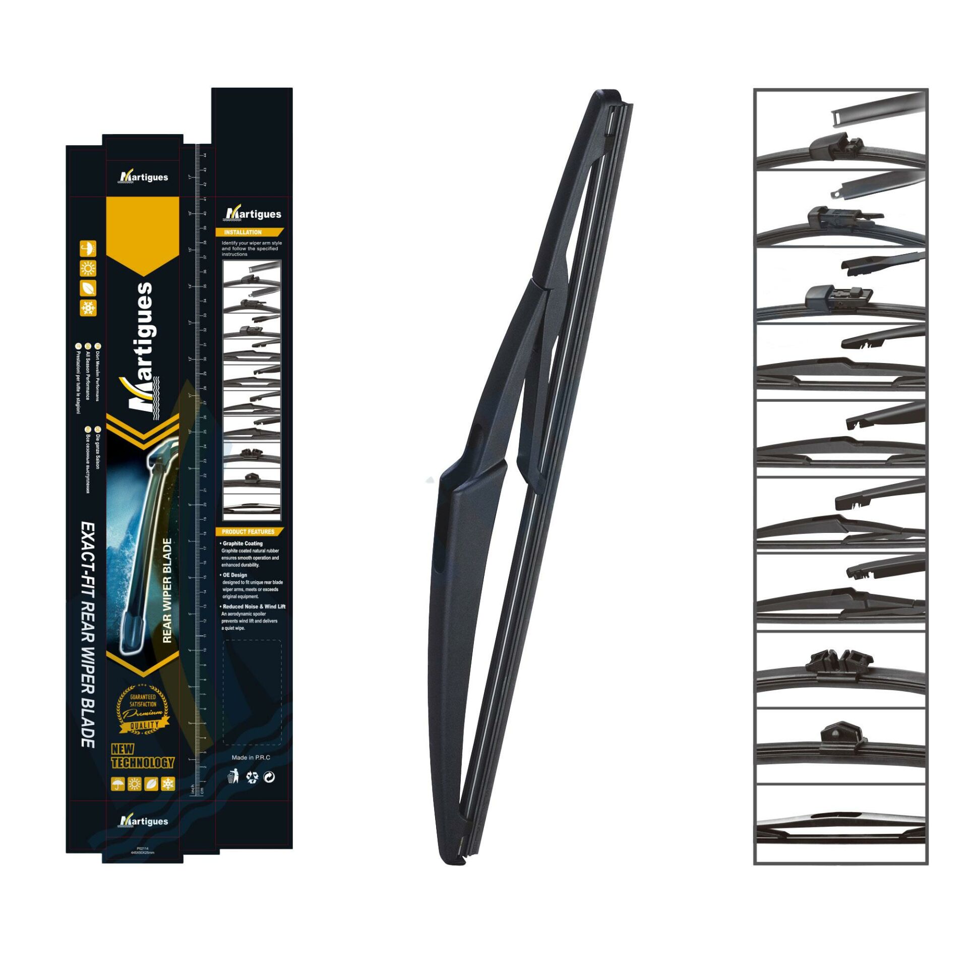 Martigues Silecek Arka Muz Plastik C4 Grande Punto Fiesta Mercedes A-B Qashqai 305Mm