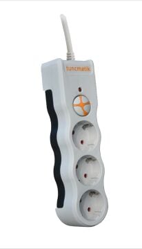 TUNCMATIK POWERSURGE 3-SURGE PROTECTION PLUG-1050 JOULE-WHITE WITH CABLE