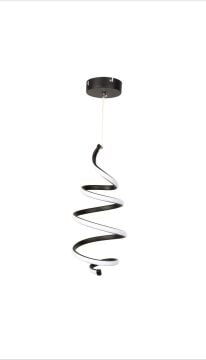 SPİRALE LED AVİZE SİYAH (3 RENK)