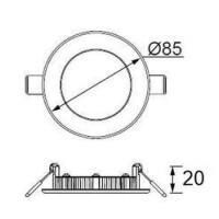 LD470 Slim Yuvarlak LED Panel 3W (4000K)(5 ADET)