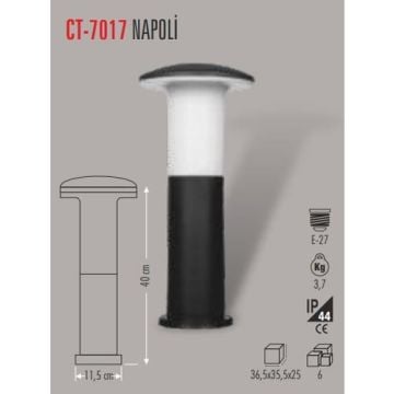 NAPOLİ BAHÇE ARMATÜRÜ (40 CM)(E27)