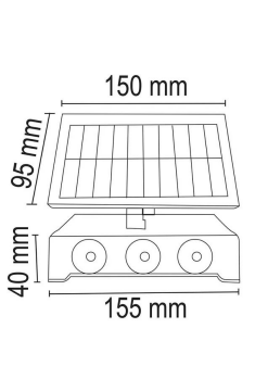 12W SOLAR ÇİFT YÖNLÜ DUVAR APLİĞİ