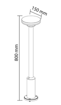 12W 80cm ARDIÇ BOLARD ARMATÜRÜ