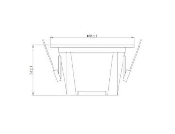 LD700 S840 Siyah Sabit LED Spot (4000K)