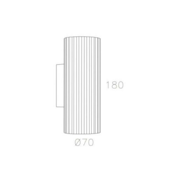 EV602 S Siyah 2xGU10 Duvar Aplik