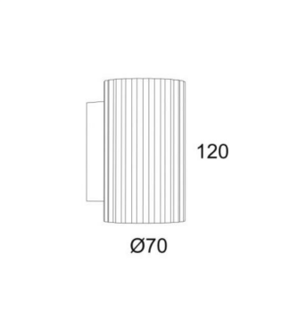 EV601 S Siyah GU10 Duvar Aplik