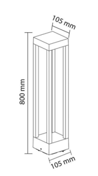 12W 80cm SÖĞÜT BOLARD ARMATÜR