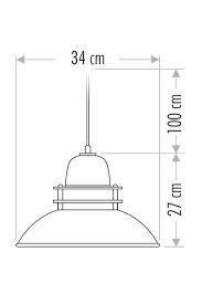 DEKORATİF SARKIT ARMATÜR (SİYAH+SARI+34cm)