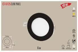 6W SİYAH KASA SLİM PANEL (BEYAZ)