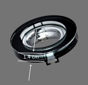 Cata Roza Cam Spot Dekoratif Siyah Yuvarlak Ct-6645