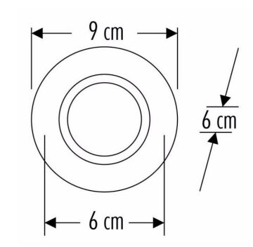Cata Roza Cam Spot Dekoratif Siyah Yuvarlak Ct-6645