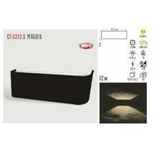 12W PENGUEN LED APLİK ( SİYAH KASA )