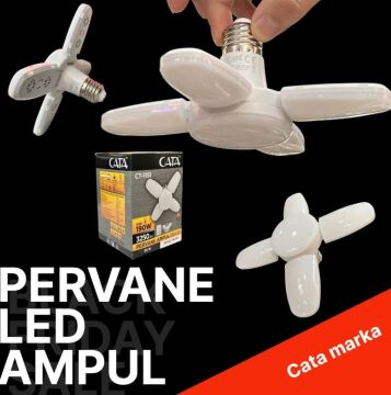 CT-1151 Cata 30 Watt 4 Kollu Pervane Led Ampul Beyaz