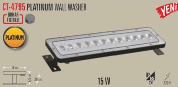 CT4795G Cata 15W Platinium Wall Washer (GÜNIŞIĞI)