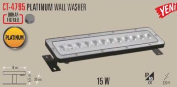 CT4795G Cata 15W Platinium Wall Washer (GÜNIŞIĞI)
