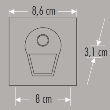 1W SENSÖRLÜ LEDLİ KORİDOR ARMATÜRÜ BEYAZ KASA (BEYAZ IŞIK)