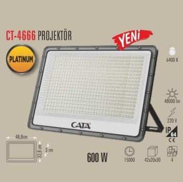 CT-4666 600W Led Projektör 6400K Beyaz Işık