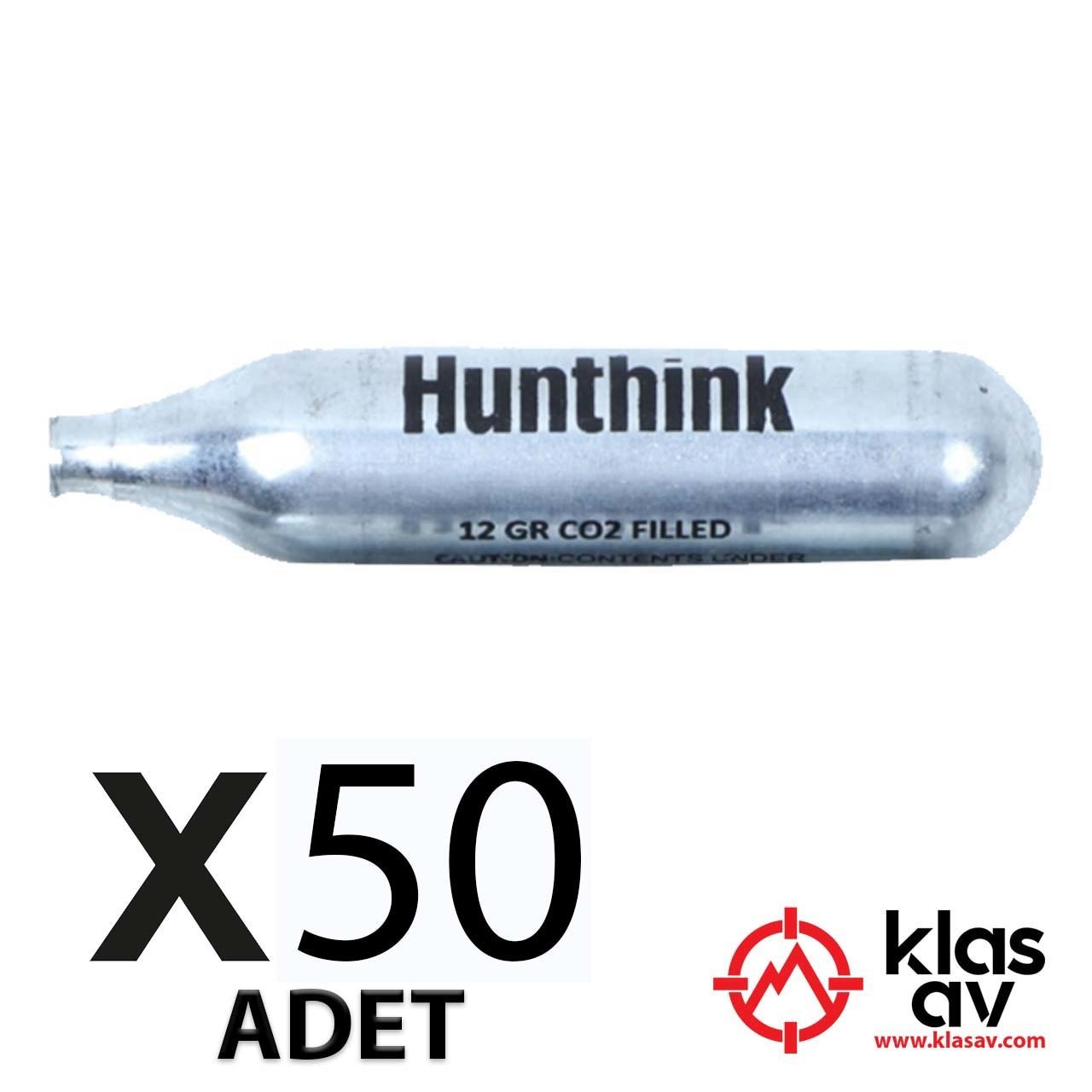 Huntink 12 Gram Co2 Havalı Tabanca Tüpü - 50 Adet