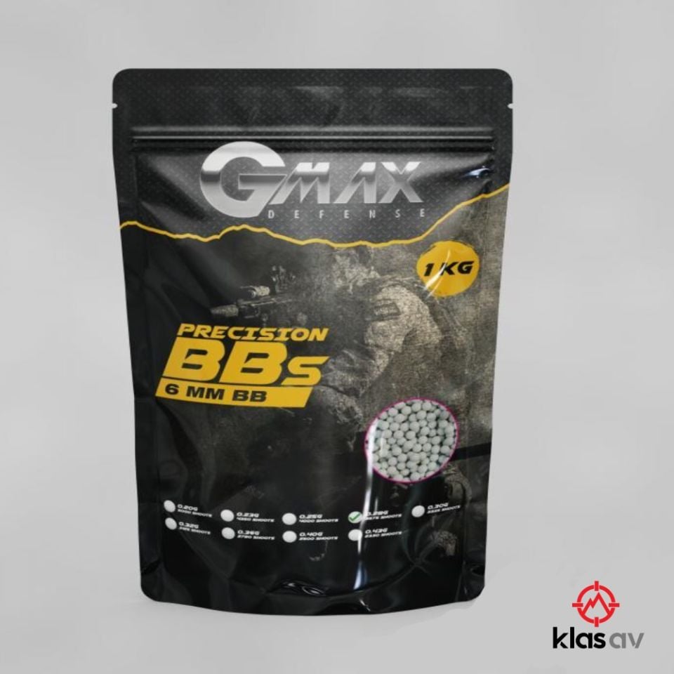 Gmax Defense 6 mm Airsoft BB Mermi 0,43 Gram (1 KG)