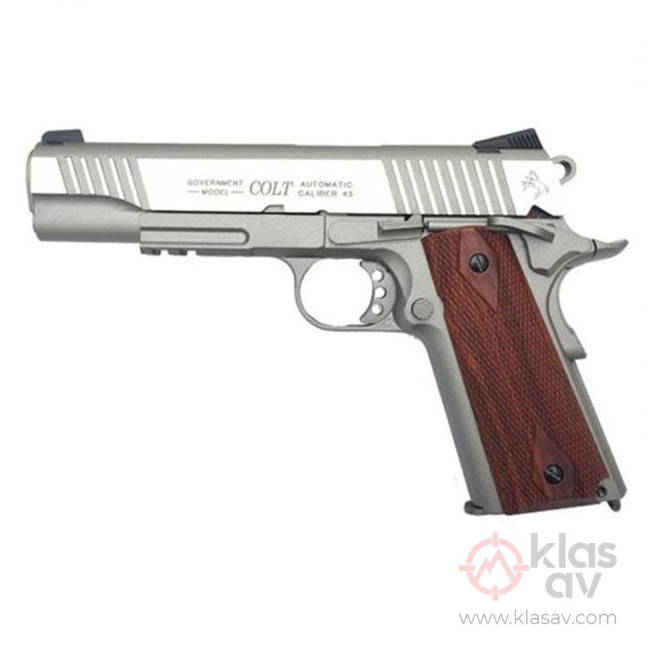 CYBERGUN Colt 1911 GBB Gümüş Airsoft Tabanca