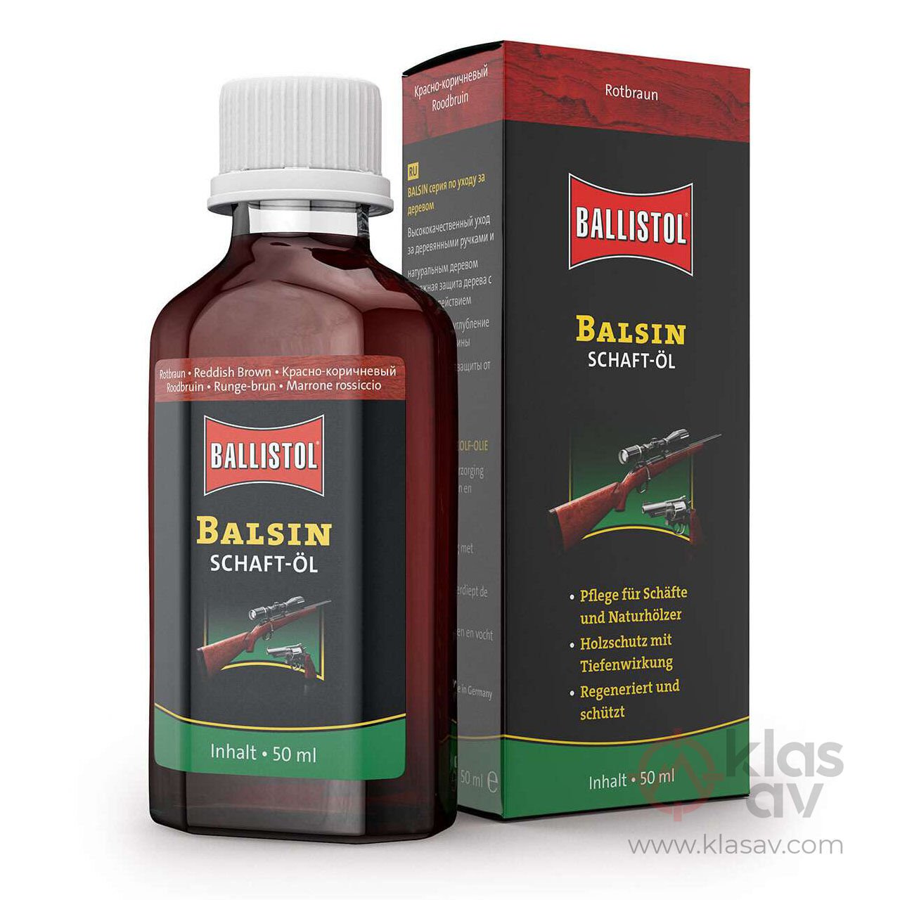 Ballistol Balsin Şaftöl (Kundak Yağı) Kızıl Renk 50 ml