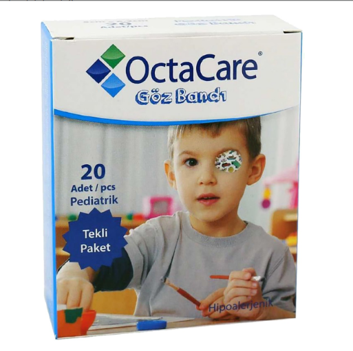 OctaCare Pediatrik 20'li Erkek Çocuk Göz Kapama Bandı