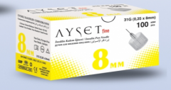Ayset Fine Kalem İnsülin İğnesi 8 MM - 100 Adet
