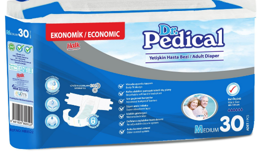 Dr.Pedical Orta (M) 30 Adet Eco Belbantlı Hasta Bezi