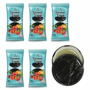 Patterned Canister Lid - 10 Pieces (Standard Length - 82 mm) - Marble Patterned