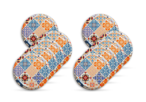 Desenli Konserve Kavanoz Kapağı - 5 Paket - 50 Adet (Standart Boy - 82 mm) - Desen 1