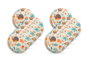 Desenli Konserve Kavanoz Kapağı - 5 Paket - 50 Adet (Standart Boy - 82 mm) - Su Altı Desenli