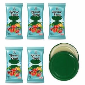 Konserve Kavanoz Kapağı - 5 Paket - 50 Adet (Standart Boy - 82 mm) - Yeşil